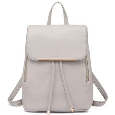 Miss Lulu Women's Backpacks With Long Purse Damesrugzak met lange zak (1 stuk), Lichtgrijs, M, Minimalistisch Miss Lulu Women's Backpacks With Long Purse Damesrugzak met lange zak (1 stuk), Lichtgrijs, M, Minimalistisch
