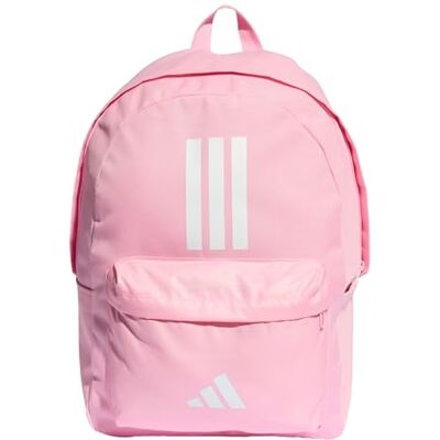 Adidas Mixte CLASSIC THREE STRIPES BACKPACK BACK TO SCHOOL, True Pink/White, One Size Adidas Mixte CLASSIC THREE STRIPES BACKPACK BACK TO SCHOOL, True Pink/White, One Size