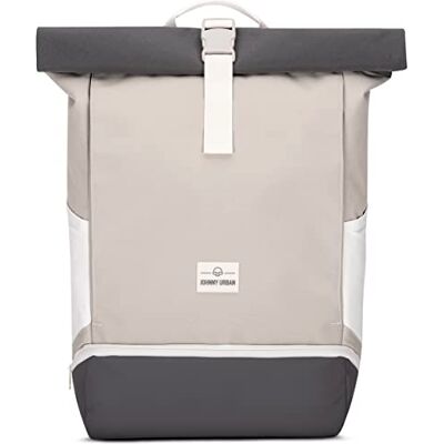 Johnny Urban Roll Top Rugzak voor dames en heren, all-large anti-diefstalrugzak voor reizen, sport en universiteit, laptopvak van 16 inch, waterafstotend, Grijs zand, Praktisch Johnny Urban Roll Top Rugzak voor dames en heren, all-large anti-diefstalrugzak voor reizen, sport en universiteit, laptopvak van 16 inch, waterafstotend, Grijs zand, Praktisch