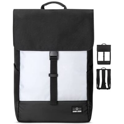 Johnny Urban Mika Laptoprugzak voor heren, dames en heren, moderne rugzak voor laptop, school, universiteit, fiets, 14 liter, stijlvolle rugzak, waterdicht, Reflecterend zwart Johnny Urban Mika Laptoprugzak voor heren, dames en heren, moderne rugzak voor laptop, school, universiteit, fiets, 14 liter, stijlvolle rugzak, waterdicht, Reflecterend zwart