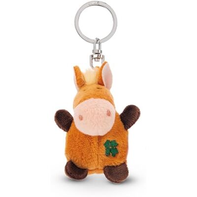 NICI Sleutelhanger paard met klaverblad 5cm oranje een trouwe metgezel voor rugzak of tas, sleutelhanger voor groot en klein 62068 NICI Sleutelhanger paard met klaverblad 5cm oranje een trouwe metgezel voor rugzak of tas, sleutelhanger voor groot en klein 62068