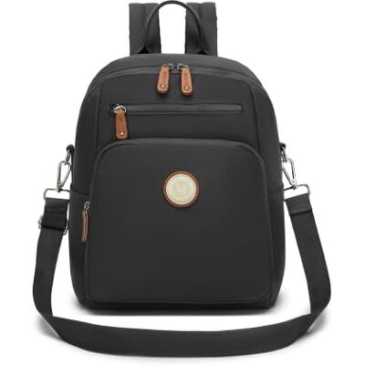 Miss Lulu Damesrugzak met converteerbare rugzak voor dames met convertible dames (1 stuk), 1-3 zwart, M, Casual Miss Lulu Damesrugzak met converteerbare rugzak voor dames met convertible dames (1 stuk), 1-3 zwart, M, Casual