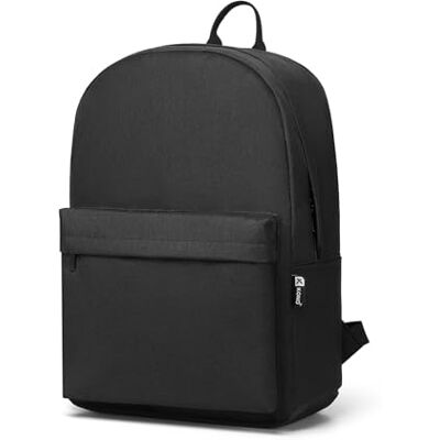 Kono Kinderrugzak, schooltas voor jongens en meisjes, lichte rugzak voor tieners, studenten, reistas, casual rugzak voor dames en heren, zwart, één maat, school Kono Kinderrugzak, schooltas voor jongens en meisjes, lichte rugzak voor tieners, studenten, reistas, casual rugzak voor dames en heren, zwart, één maat, school