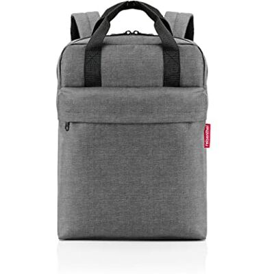 reisenthel Allday Backpack M veelzijdige rugzak voor dagelijks gebruik, reizen, winkelen of werk waterdicht, handbagage toegestaan, Twist Silver., M M reisenthel Allday Backpack M veelzijdige rugzak voor dagelijks gebruik, reizen, winkelen of werk waterdicht, handbagage toegestaan, Twist Silver., M M
