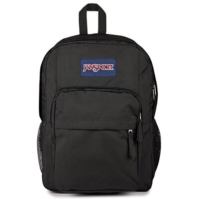 JANSPORT Big Day Pack grote rugzak, laptopvak 15 inch, 43,5 x 19 x 32,5 cm, zwart/zwart JANSPORT Big Day Pack grote rugzak, laptopvak 15 inch, 43,5 x 19 x 32,5 cm, zwart/zwart