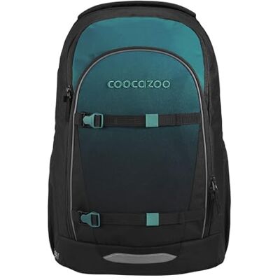 Coocazoo Every Ergonomische en in hoogte verstelbare schoolrugzak met borstband en buikriem, Teal Zwart en Blauw, Teal Coocazoo Every Ergonomische en in hoogte verstelbare schoolrugzak met borstband en buikriem, Teal Zwart en Blauw, Teal
