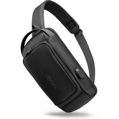 VGOAL Schouderrugzak voor heren met USB-oplaadpoort, zwart-3211, 9,7 inch, dagrugzakken VGOAL Schouderrugzak voor heren met USB-oplaadpoort, zwart-3211, 9,7 inch, dagrugzakken
