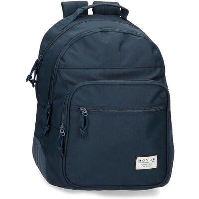 MOVOM Always on The Move schoolrugzak met twee vakken, Blauw, Schoolrugzak met twee vakken MOVOM Always on The Move schoolrugzak met twee vakken, Blauw, Schoolrugzak met twee vakken