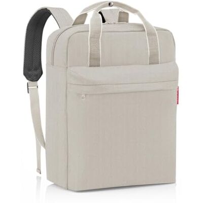 reisenthel allday EJ6049 rugzak van 15 liter gerecyclede PET-flessen, hoogwaardige kwaliteit, comfortabel, B 30 x H 39 x D 13 cm, visgraatzand, alledaagse rugzak, M reisenthel allday EJ6049 rugzak van 15 liter gerecyclede PET-flessen, hoogwaardige kwaliteit, comfortabel, B 30 x H 39 x D 13 cm, visgraatzand, alledaagse rugzak, M