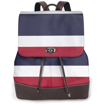 YQxwJL Thailand vlag afdrukken lederen laptop rugzak heren zwart één maat YQxwJL Thailand vlag afdrukken lederen laptop rugzak heren zwart één maat