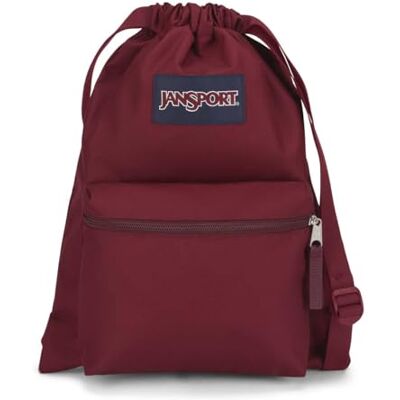 JANSPORT DRAWSACK Kleine rugzak, Russet Red, Rugzak JANSPORT DRAWSACK Kleine rugzak, Russet Red, Rugzak