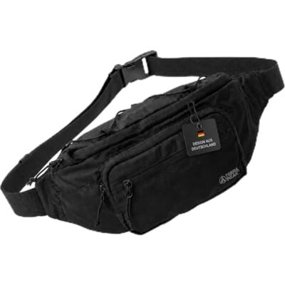 Terra Peak ® Heuptas 1,5 liter met geotag vak voor dames en heren zwart heuptas heuptas heuptas sport wandelen reizen festival crossbody gevoerd Terra Peak ® Heuptas 1,5 liter met geotag vak voor dames en heren zwart heuptas heuptas heuptas sport wandelen reizen festival crossbody gevoerd