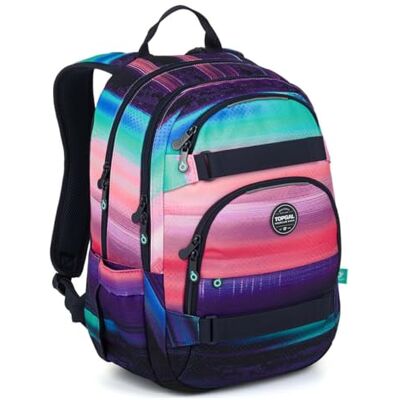 TOPGAL VIKI Sac à dos d'écolier à partir de la 5e classe, ergonomique avec panneau arrière en mousse pressée, imperméable et léger, 25 l avec sangle de poitrine, sac à dos étudiant avec compartiment TOPGAL VIKI Sac à dos d'écolier à partir de la 5e classe, ergonomique avec panneau arrière en mousse pressée, imperméable et léger, 25 l avec sangle de poitrine, sac à dos étudiant avec compartiment