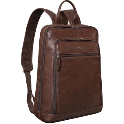 STILORD "Watson" laptoprugzak 15,6 inch lederen rugzak grote zakelijke rugzak vintage kantoortassen XL van echt leer kleur: ossidiana nero, Maraska Donkerbruin, L, Dagrugzak STILORD "Watson" laptoprugzak 15,6 inch lederen rugzak grote zakelijke rugzak vintage kantoortassen XL van echt leer kleur: ossidiana nero, Maraska Donkerbruin, L, Dagrugzak