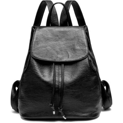 Kiepoar Rugzak van PU-leer, elegant, anti-diefstal, chic, voor dames en meisjes, casual, licht, grote multitas, kantoor, school, reizen, zwart, M Kiepoar Rugzak van PU-leer, elegant, anti-diefstal, chic, voor dames en meisjes, casual, licht, grote multitas, kantoor, school, reizen, zwart, M