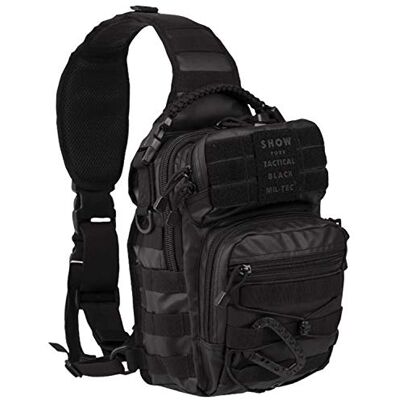 Mil-Tec Assault Uniseks rugzak (1 stuk), tactisch zwart, één maat, casual Eén maat Mil-Tec Assault Uniseks rugzak (1 stuk), tactisch zwart, één maat, casual Eén maat
