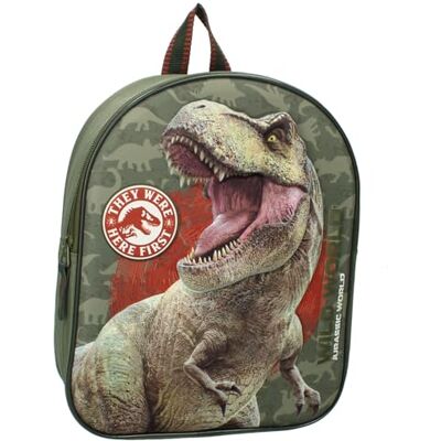 Vadobag Jurassic Wild Dinosaur T-Rex 3D rugzak voor kinderen, school, kleuterschool, groen, 32 x 26 x 11 cm Vadobag Jurassic Wild Dinosaur T-Rex 3D rugzak voor kinderen, school, kleuterschool, groen, 32 x 26 x 11 cm