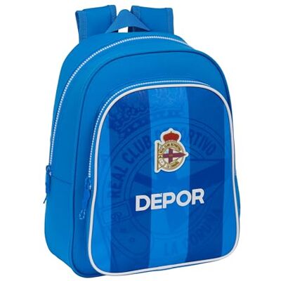 safta Real Sport de la Coruña schoolrugzak voor kinderen, ideaal voor kinderen van verschillende leeftijden, comfortabel en veelzijdig, kwaliteit en stevigheid, 27 x 10 x 33 cm, blauw, blauw, Blauw, safta Real Sport de la Coruña schoolrugzak voor kinderen, ideaal voor kinderen van verschillende leeftijden, comfortabel en veelzijdig, kwaliteit en stevigheid, 27 x 10 x 33 cm, blauw, blauw, Blauw,