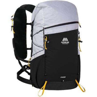 AONIJIE Klimrugzak met grote capaciteit, 30 liter, voor kamperen, wandelen, trekking, bergbeklimmen, wit, XL AONIJIE Klimrugzak met grote capaciteit, 30 liter, voor kamperen, wandelen, trekking, bergbeklimmen, wit, XL