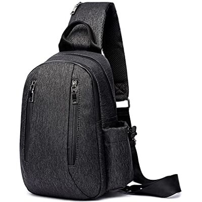 FANDARE Retro Sporttassen Schoudertas Borsttas Sling Bag Zakelijk Schoudertas voor Mannen Reizen Wandelen Fietsen Camping Excursie Waterdicht Nylon, Zwart, L, zwart., draagtas FANDARE Retro Sporttassen Schoudertas Borsttas Sling Bag Zakelijk Schoudertas voor Mannen Reizen Wandelen Fietsen Camping Excursie Waterdicht Nylon, Zwart, L, zwart., draagtas