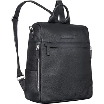 STILORD Tarik Anti-diefstal lederen rugzak met tabletvak tot 10,5 inch, studentenrugzak, laptop, stadsrugzak van echt leer, zwart. STILORD Tarik Anti-diefstal lederen rugzak met tabletvak tot 10,5 inch, studentenrugzak, laptop, stadsrugzak van echt leer, zwart.