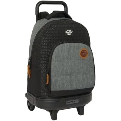 safta BLACKFIT8 OLD SCHOOL Grote rugzak met wielen, compact, afneembaar, ideaal voor kinderen van verschillende leeftijden, comfortabel en veelzijdig, kwaliteit en sterkte, 33 x 22 x 45 cm, zwart/grijs, M safta BLACKFIT8 OLD SCHOOL Grote rugzak met wielen, compact, afneembaar, ideaal voor kinderen van verschillende leeftijden, comfortabel en veelzijdig, kwaliteit en sterkte, 33 x 22 x 45 cm, zwart/grijs, M