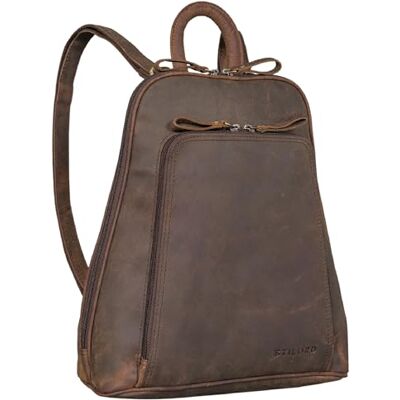 STILORD 'Martha' Rugzak van leer voor dames, vintage, elegant en modern dagrugzak voor stad, uitgaan, winkelen en werk, anti-diefstalrugzak van echt leer, kleur: zwart, Colorado bruin, M, Dagrugzak STILORD 'Martha' Rugzak van leer voor dames, vintage, elegant en modern dagrugzak voor stad, uitgaan, winkelen en werk, anti-diefstalrugzak van echt leer, kleur: zwart, Colorado bruin, M, Dagrugzak