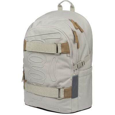 Baagl Schoolrugzak voor jongens, meisjes, tieners, skateboardrugzak, kinderrugzak met laptopvak en borstband voor school, school, Mist Baagl Schoolrugzak voor jongens, meisjes, tieners, skateboardrugzak, kinderrugzak met laptopvak en borstband voor school, school, Mist