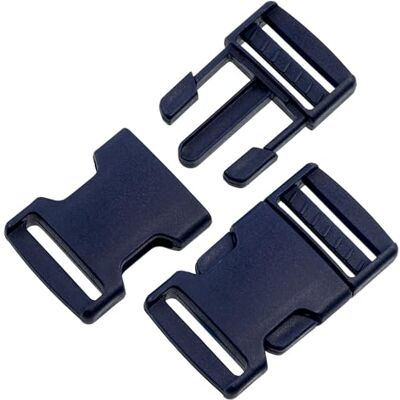 AERZETIX Set van 6 gespen met snelsluiting voor rugzak lus 25 mm bagage outdoor uitrusting schouderriem riem kleur donkerblauw kunststof AERZETIX Set van 6 gespen met snelsluiting voor rugzak lus 25 mm bagage outdoor uitrusting schouderriem riem kleur donkerblauw kunststof