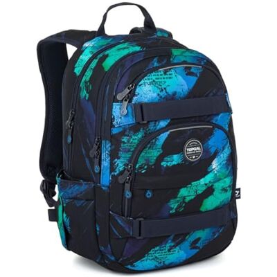 TOPGAL VIKI Sac à dos d'écolier à partir de la 5e classe, ergonomique avec panneau arrière en mousse pressée, imperméable et léger, 25 l avec sangle de poitrine, sac à dos étudiant avec compartiment TOPGAL VIKI Sac à dos d'écolier à partir de la 5e classe, ergonomique avec panneau arrière en mousse pressée, imperméable et léger, 25 l avec sangle de poitrine, sac à dos étudiant avec compartiment