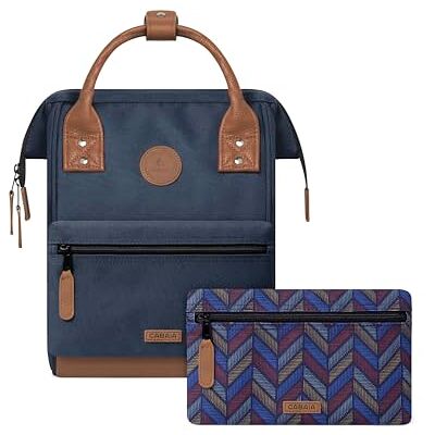 Cabaïa CABAIA Adventurer Chicago rugzak Mini 10 l waterafstotend laptopvak 10,5 inch 2 vakken veganistisch gecertificeerd reistas, zakelijk, school voor dames en heren blauw Cabaïa CABAIA Adventurer Chicago rugzak Mini 10 l waterafstotend laptopvak 10,5 inch 2 vakken veganistisch gecertificeerd reistas, zakelijk, school voor dames en heren blauw