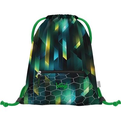 Baagl Gymtas voor jongens, meisjes met zak, waterdichte schoenentas voor kinderen, school en kleuterschool, sporttas met trekkoord voor jongens, rugzak met trekkoord, voetballer, 46 x 36 Baagl Gymtas voor jongens, meisjes met zak, waterdichte schoenentas voor kinderen, school en kleuterschool, sporttas met trekkoord voor jongens, rugzak met trekkoord, voetballer, 46 x 36