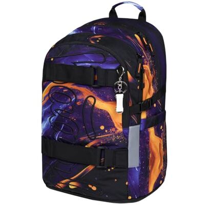 Baagl Schoolrugzak voor jongens, meisjes, tieners, skateboardrugzak, kinderrugzak met laptopvak en borstband voor school, school, Vibe, Casual Baagl Schoolrugzak voor jongens, meisjes, tieners, skateboardrugzak, kinderrugzak met laptopvak en borstband voor school, school, Vibe, Casual
