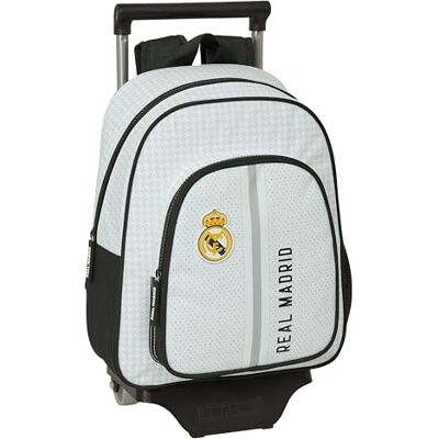 safta Real Madrid 1. Team 24/25 Kinderrugzak met trolley 705, ideaal voor kinderen van verschillende leeftijden, comfortabel en veelzijdig, kwaliteit en sterkte, 28 x 10 x 34 cm, wit/grijs,, safta Real Madrid 1. Team 24/25 Kinderrugzak met trolley 705, ideaal voor kinderen van verschillende leeftijden, comfortabel en veelzijdig, kwaliteit en sterkte, 28 x 10 x 34 cm, wit/grijs,,