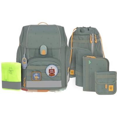Lässig Schooltas unieke set (30 x 25 x 41 cm) 9-delig in groen Lässig Schooltas unieke set (30 x 25 x 41 cm) 9-delig in groen