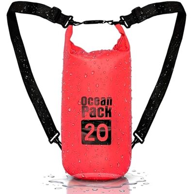 Cable Technologies Waterdichte rugzak 2/5/10/20 liter, Dry Bag Zee, waterdichte tas, verstelbare schouderriem, voor boot, vissen, rafting, strand, watersport, beschermt telefoon/zilver/kaart/sleutel Cable Technologies Waterdichte rugzak 2/5/10/20 liter, Dry Bag Zee, waterdichte tas, verstelbare schouderriem, voor boot, vissen, rafting, strand, watersport, beschermt telefoon/zilver/kaart/sleutel