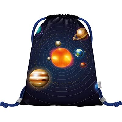 Baagl Gymtas voor jongens, waterdichte schoenentas voor kinderen, school en kleuterschool, sportrugzak, gymtas, planeten, 46 cm x 36 cm x 1 cm Baagl Gymtas voor jongens, waterdichte schoenentas voor kinderen, school en kleuterschool, sportrugzak, gymtas, planeten, 46 cm x 36 cm x 1 cm