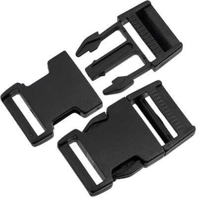 AERZETIX Set van 4 verstelbare gespen met snelsluiting lus 25 mm rugzak bagage outdoor uitrusting schouderriem riem kleur zwart kunststof AERZETIX Set van 4 verstelbare gespen met snelsluiting lus 25 mm rugzak bagage outdoor uitrusting schouderriem riem kleur zwart kunststof