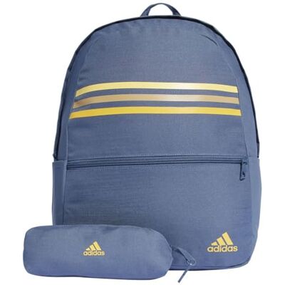 Adidas Uniseks klassieke horizontale 3-strepen rugzak, voorbereid ink/semi-spark, één maat Adidas Uniseks klassieke horizontale 3-strepen rugzak, voorbereid ink/semi-spark, één maat