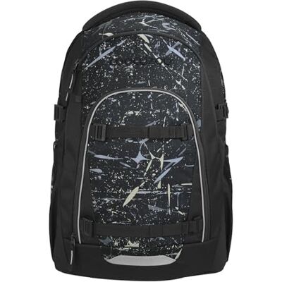 Coocazoo Mate Schoolrugzak, ergonomisch en verstelbaar, in hoogte en grootte verstelbaar, met borstband en heupriem, vanaf de 3e klas, Reflective Splash zwart/grijs, Reflecterende splash Coocazoo Mate Schoolrugzak, ergonomisch en verstelbaar, in hoogte en grootte verstelbaar, met borstband en heupriem, vanaf de 3e klas, Reflective Splash zwart/grijs, Reflecterende splash
