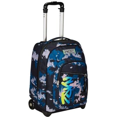 Seven Vaste trolley, groen scherm, blauw, 2-in-1, dubbel gebruik, trolley en rugzak, schoolrugzak, kinderen, jongens, blauw, Taglia unica, school Seven Vaste trolley, groen scherm, blauw, 2-in-1, dubbel gebruik, trolley en rugzak, schoolrugzak, kinderen, jongens, blauw, Taglia unica, school