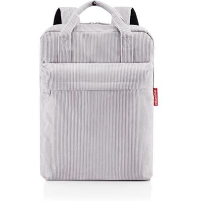 reisenthel Allday Backpack M veelzijdige rugzak voor dagelijks gebruik, reizen, winkelen of werk waterdicht, handbagage toegestaan, grijs corduroy, 30 x 39 x 13 cm reisenthel Allday Backpack M veelzijdige rugzak voor dagelijks gebruik, reizen, winkelen of werk waterdicht, handbagage toegestaan, grijs corduroy, 30 x 39 x 13 cm