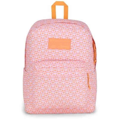 JANSPORT Superbreak Plus Rugzak, uniseks, 1 stuk, Hyped Hearts Rose, Superbreak Plus rugzak JANSPORT Superbreak Plus Rugzak, uniseks, 1 stuk, Hyped Hearts Rose, Superbreak Plus rugzak