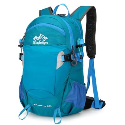 GYHH Wandelrugzak, 25 liter lichte reisrugzak met regenhoes, opvouwbare en waterdichte campingrugzak voor fietsen, wandelen, bergbeklimmen, trekking, Royal Blauw, S, informeel GYHH Wandelrugzak, 25 liter lichte reisrugzak met regenhoes, opvouwbare en waterdichte campingrugzak voor fietsen, wandelen, bergbeklimmen, trekking, Royal Blauw, S, informeel