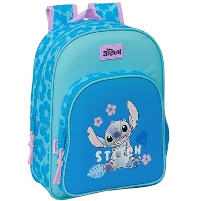 safta STITCH HAWAII Comfortabele en veelzijdige schoolrugzak voor schoolgaande kinderen, 26 x 11 x 34 cm, blauw, blauw, esthetisch, casual, Blauw, informeel safta STITCH HAWAII Comfortabele en veelzijdige schoolrugzak voor schoolgaande kinderen, 26 x 11 x 34 cm, blauw, blauw, esthetisch, casual, Blauw, informeel