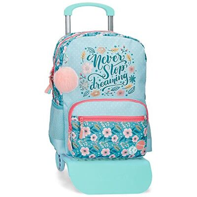 MOVOM Never Stop Dreaming schoolrugzak met trolley blauw 31 x 42 x 13 cm polyester 16,93 L, blauw, schoolrugzak met trolley, Blauw, schoolrugzak met trolley MOVOM Never Stop Dreaming schoolrugzak met trolley blauw 31 x 42 x 13 cm polyester 16,93 L, blauw, schoolrugzak met trolley, Blauw, schoolrugzak met trolley