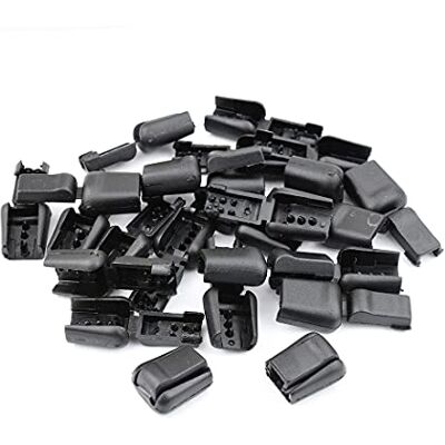 Xcyroiiy 20 stuks ritssluiting gespen voor paracord, schoenen, Molle-rugzak, knutselprojecten (zwart) Xcyroiiy 20 stuks ritssluiting gespen voor paracord, schoenen, Molle-rugzak, knutselprojecten (zwart)