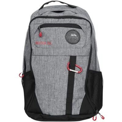 Trespass Rocka Reisrugzak voor dames en heren met 2 gevoerde en schokbestendige vakken voor laptop, wandelen, casual school met reflecterende details, 35 liter Trespass Rocka Reisrugzak voor dames en heren met 2 gevoerde en schokbestendige vakken voor laptop, wandelen, casual school met reflecterende details, 35 liter