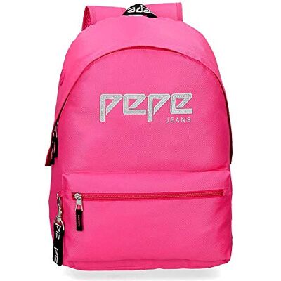 Pepe Jeans Uma rugzak, 31 x 42 x 17,5 cm, polyester, 22,79 l, roze Pepe Jeans Uma rugzak, 31 x 42 x 17,5 cm, polyester, 22,79 l, roze