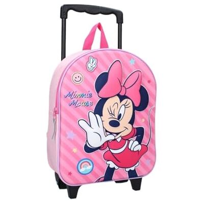 mybagstory Kinderrugzak Trolley Minnie Mouse 3D roze kind school kleuterschool kleuterschool meisjes maat 32 cm verstelbare bandjes wielen cadeau-idee, Minnie Mouse mybagstory Kinderrugzak Trolley Minnie Mouse 3D roze kind school kleuterschool kleuterschool meisjes maat 32 cm verstelbare bandjes wielen cadeau-idee, Minnie Mouse